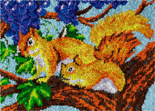 Nut Hunt - Latch Hook Rug Kit - Latch Hook Crafts