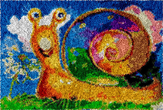 Peculiar Snail - Latch Hook Rug Kit - Heartful Crafts | DIY Latch Hook