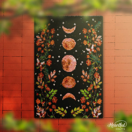 Phases of the Moon - Latch Hook Rug Kit - Heartful Crafts | DIY Latch Hook