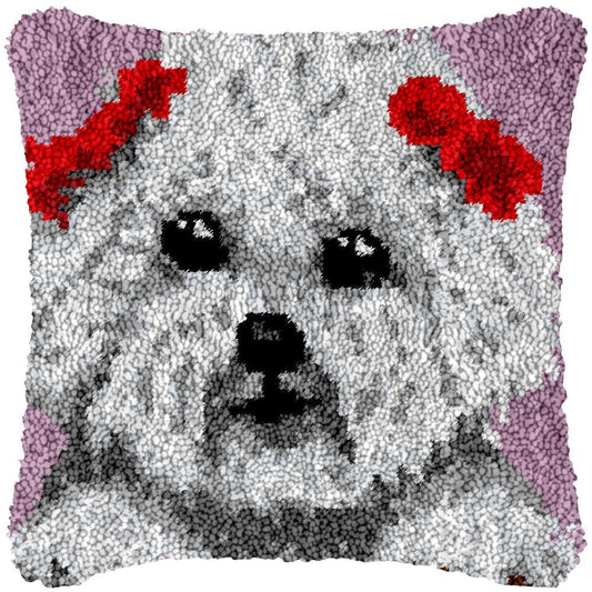 Pretty Doggy - Latch Hook Pillowcase Kit - Latch Hook Crafts