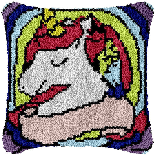Princess Unicorn - Latch Hook Pillowcase Kit - Latch Hook Crafts