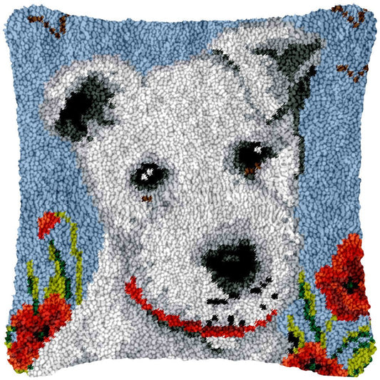 Puppy Love - Latch Hook Pillowcase Kit - DIY Latch Hook
