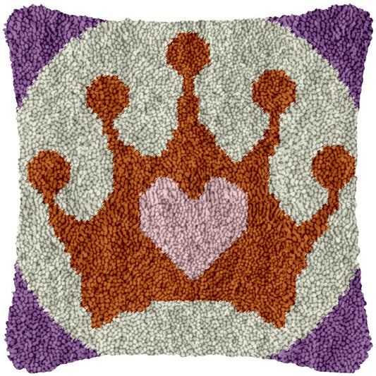 Queen's Crown - Latch Hook Pillowcase Kit - Latch Hook Crafts