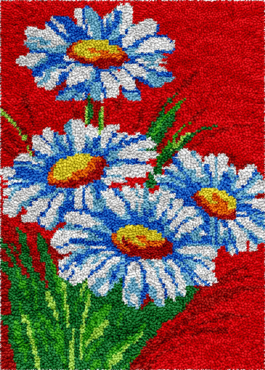 Refreshing Daisies - Latch Hook Rug Kit - Latch Hook Crafts