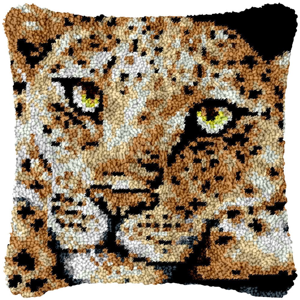 Resting Cheetah - Latch Hook Pillowcase Kit - Latch Hook Crafts