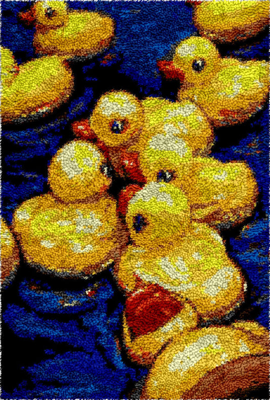 Rubber Ducky - Latch Hook Rug Kit - Heartful Crafts | DIY Latch Hook