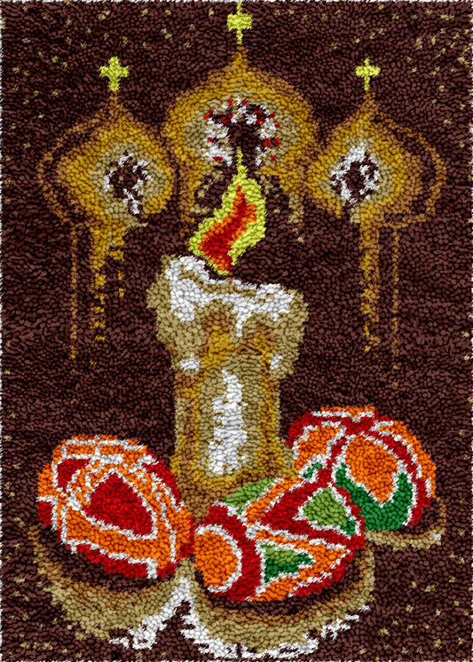 Sacred Candle - Latch Hook Rug Kit - Latch Hook Crafts