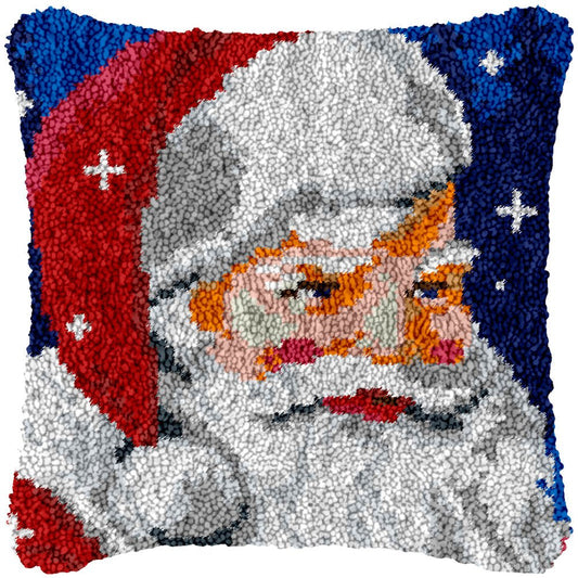 Santa's Here - Latch Hook Pillowcase Kit - Latch Hook Crafts