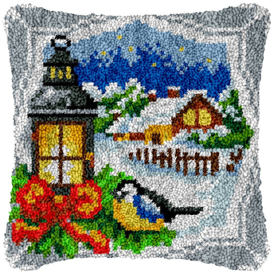 Sophisticated Snowman DIY Latch Hook Pillowcase Making Kit For Adults –  Latch Hook Crafts