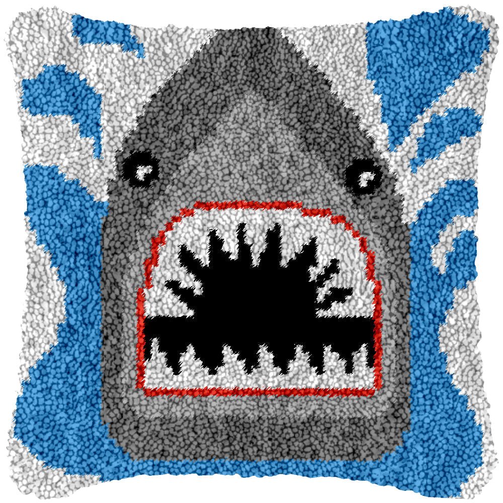 Shark Attack - Latch Hook Pillowcase Kit - Latch Hook Crafts