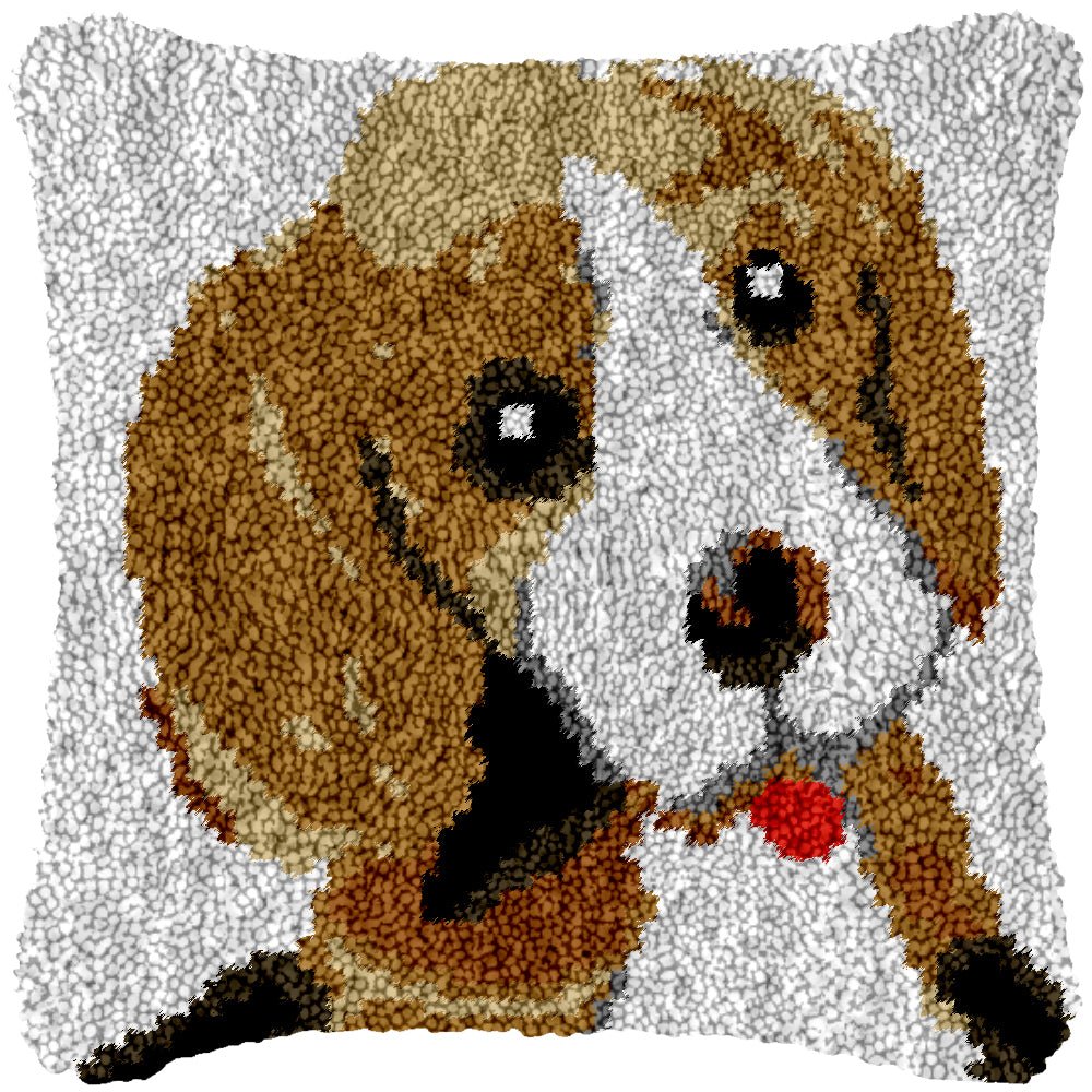 Silly Puppy - Latch Hook Pillowcase Kit - Latch Hook Crafts