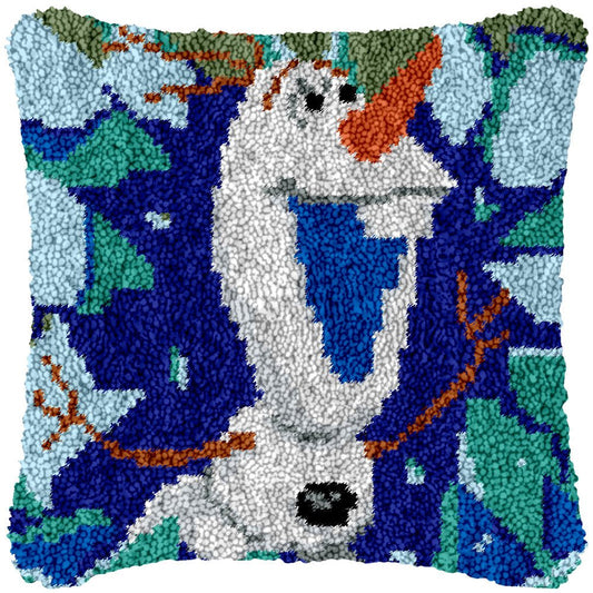 Singing Snowman - Latch Hook Pillowcase Kit - Latch Hook Crafts