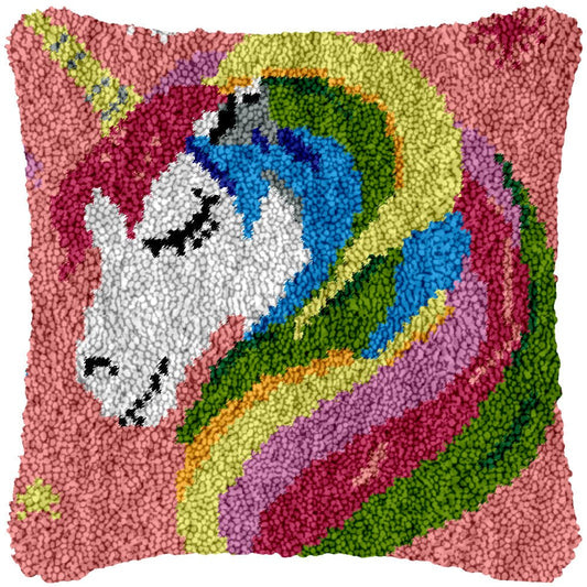 Sleeping Unicorn - Latch Hook Pillowcase Kit - Latch Hook Crafts