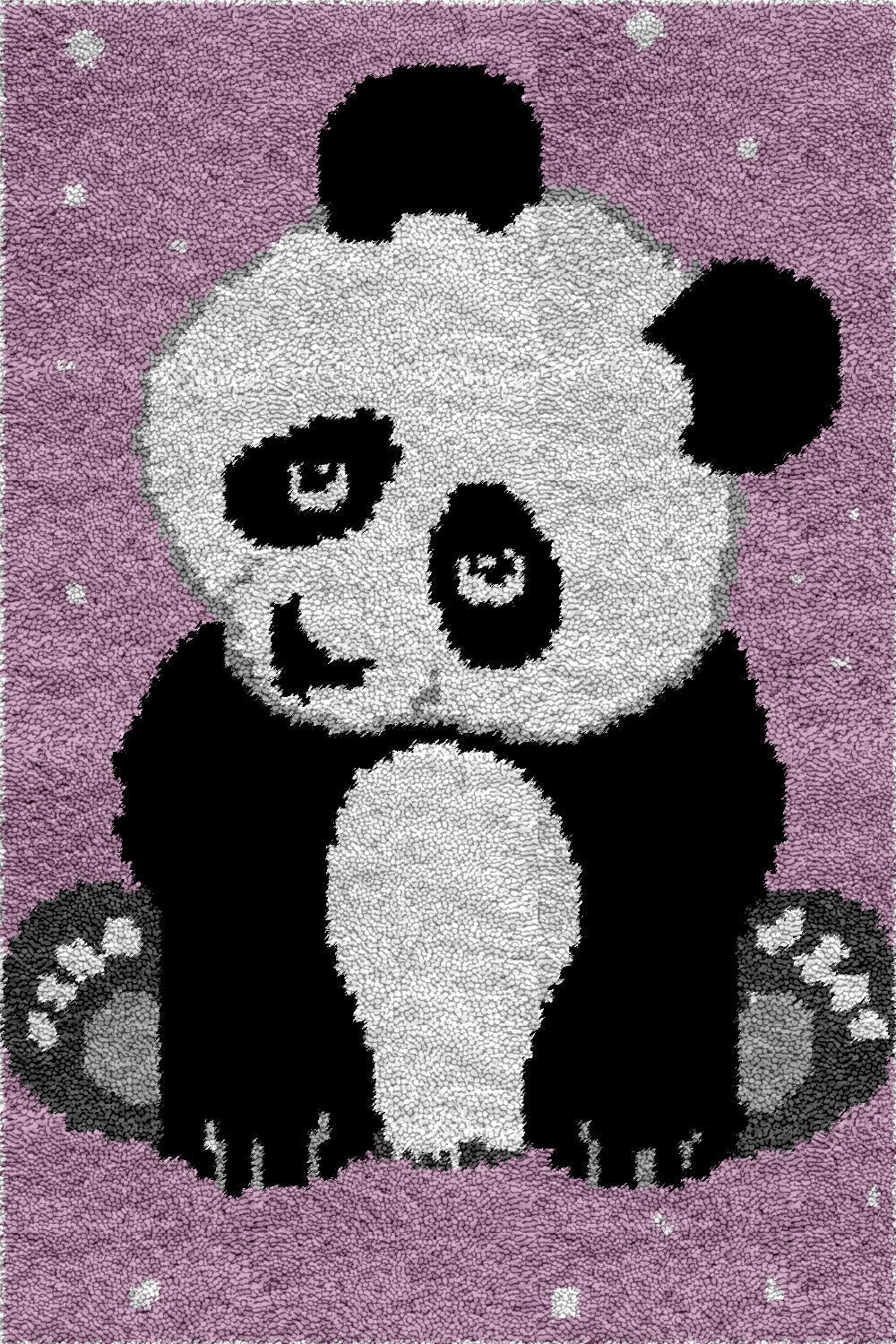 Sleepy Panda - Latch Hook Rug Kit - diy-latch-hook