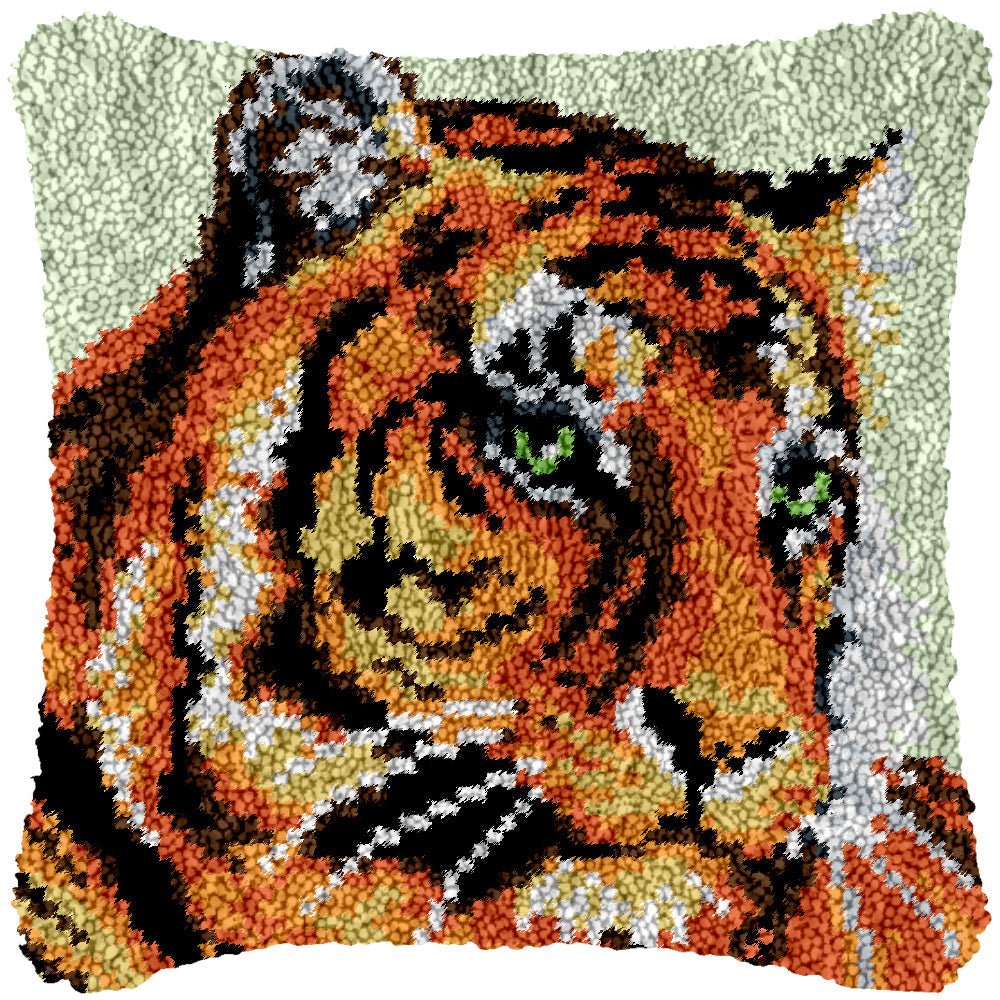 Sly Tiger - Latch Hook Pillowcase Kit - Latch Hook Crafts