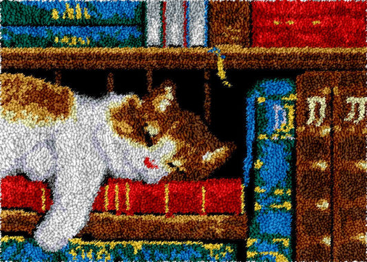 Snoozing Cat - Latch Hook Rug Kit - Latch Hook Crafts