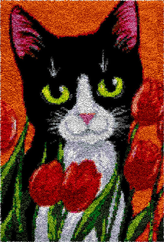 Spoiled Cat - Latch Hook Rug Kit - Heartful Crafts | DIY Latch Hook