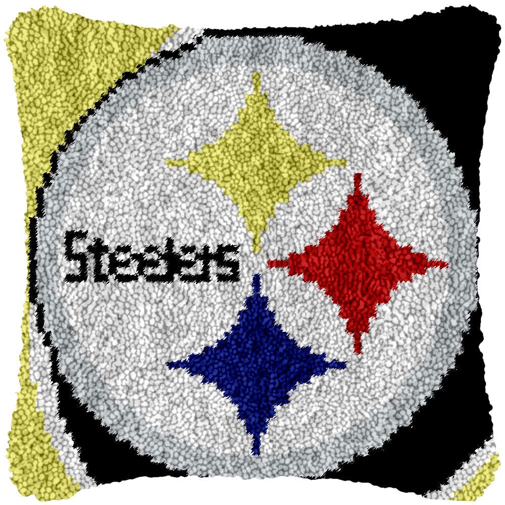 Steelers - Latch Hook Pillowcase Kit - Latch Hook Crafts