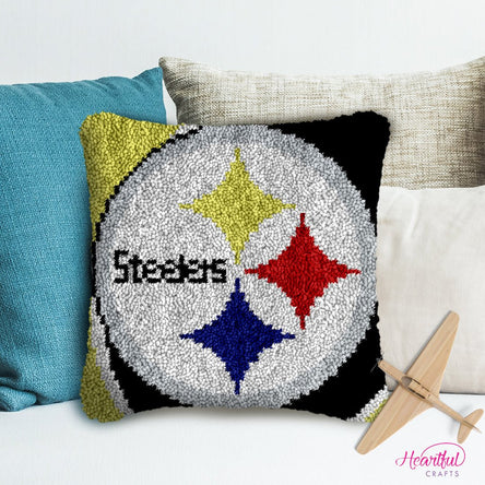 Steelers - Latch Hook Pillowcase Kit - Latch Hook Crafts