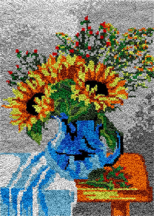 Sunflower Bloom - Latch Hook Rug Kit - Latch Hook Crafts