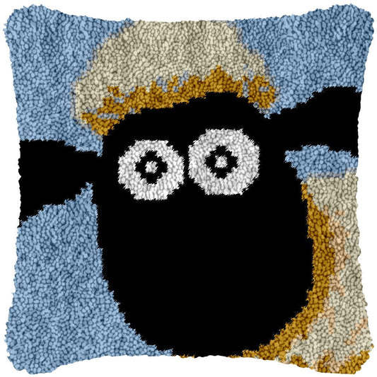 Surprised Sheep - Latch Hook Pillowcase Kit - DIY Latch Hook