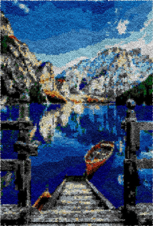 Switzerland Alps - Latch Hook Rug Kit - Heartful Crafts | DIY Latch Hook