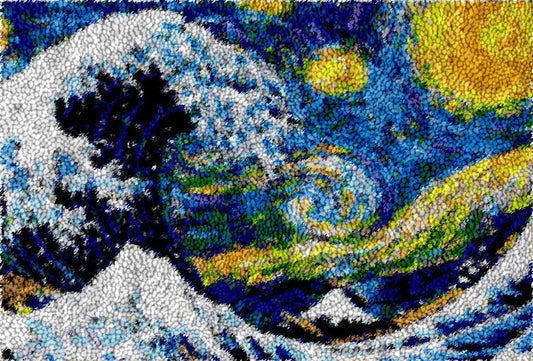 The Great Wave - Latch Hook Rug Kit - Heartful Crafts | DIY Latch Hook