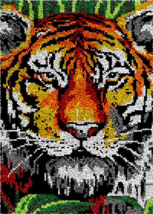 Tiger Portrait - Latch Hook Rug Kit - Latch Hook Crafts