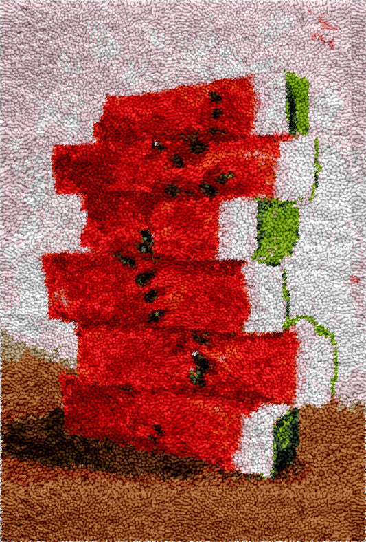 Watermelon Slices - Latch Hook Rug Kit - Heartful Crafts | DIY Latch Hook