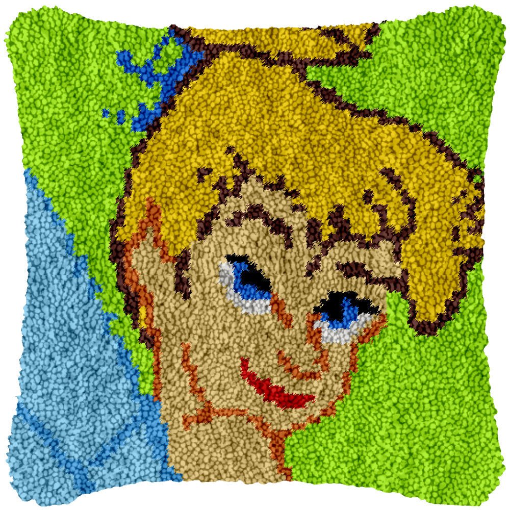 Yellow Haired Fairy - Latch Hook Pillowcase Kit - Latch Hook Crafts